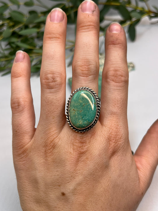 Green Turquoise Ring | Size US 9