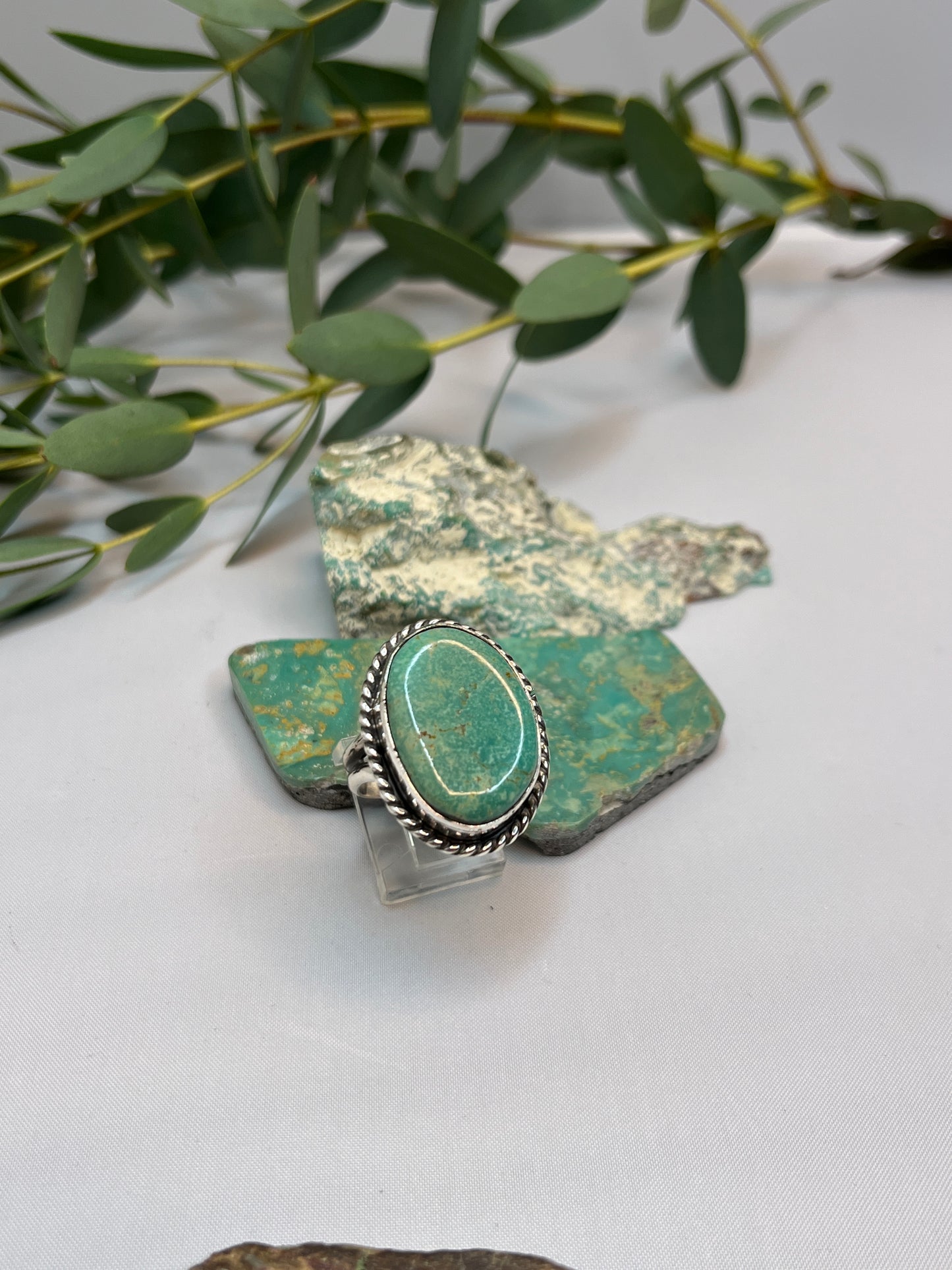 Green Turquoise Ring | Size US 9