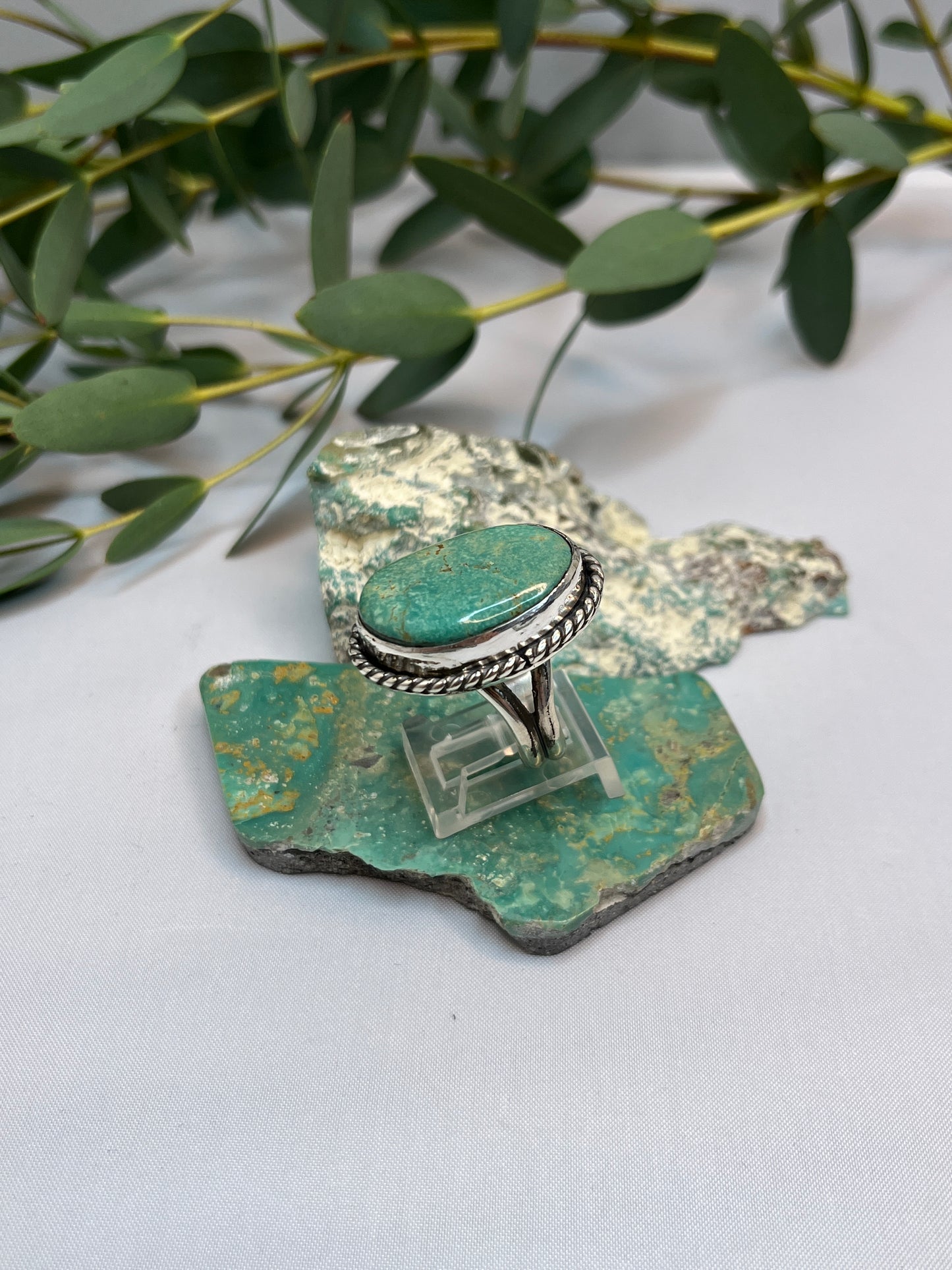 Green Turquoise Ring | Size US 9