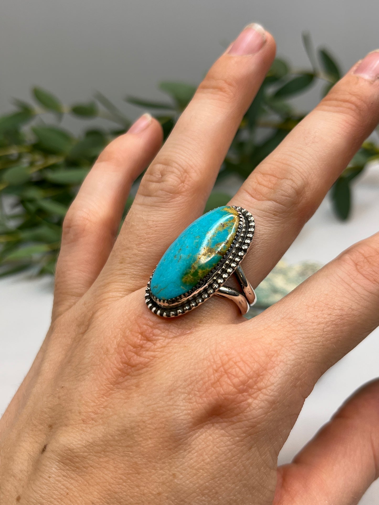 Kingman Turquoise Ring | Size US 9