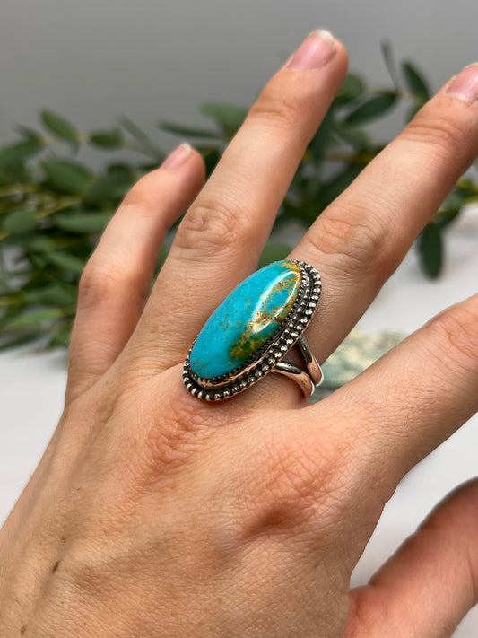 Kingman Turquoise Ring | Size US 9
