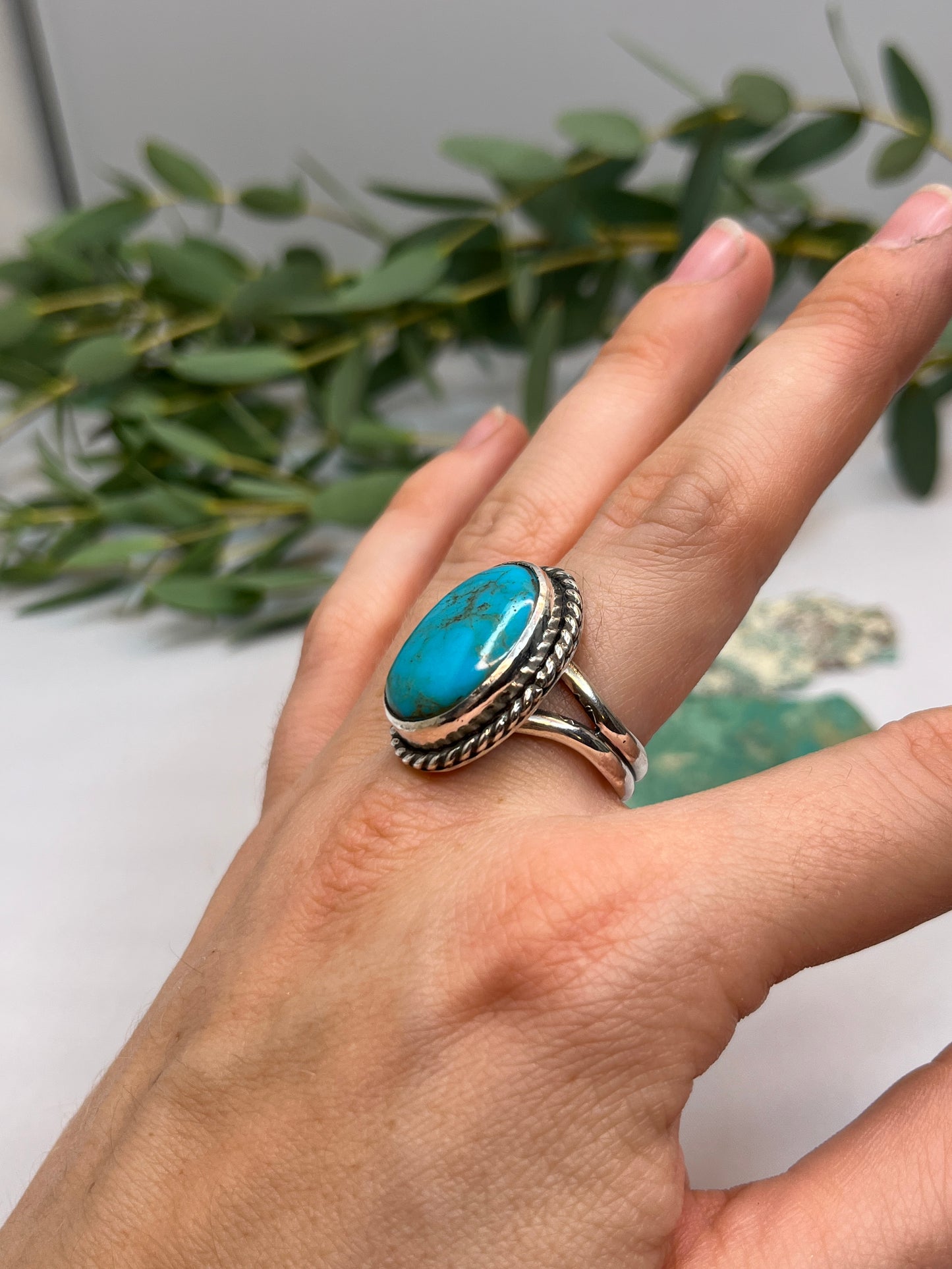 Kingman Turquoise Ring | Size US 10