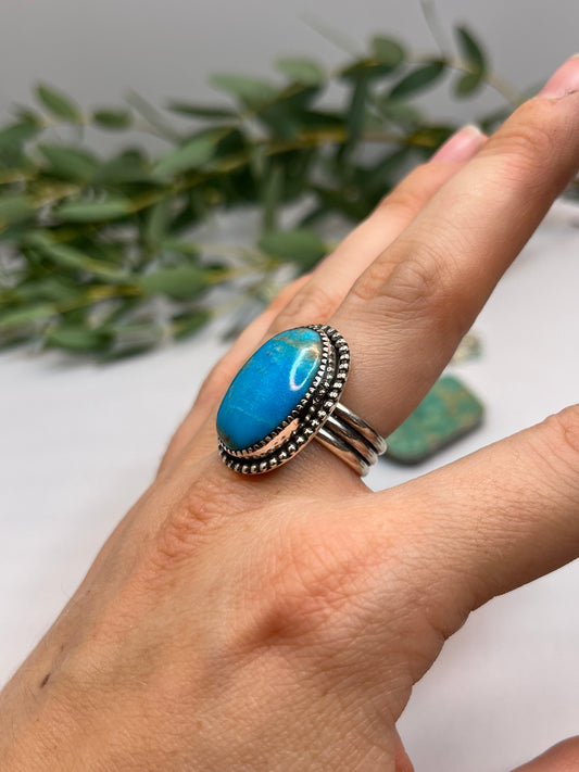 Kingman Turquoise Ring | Size US 7