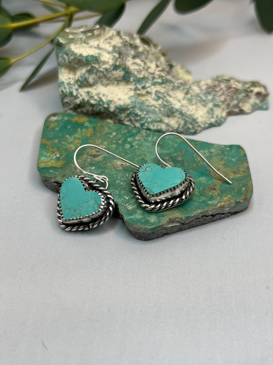Every Day Heart ♡ Turquoise  Earrings | French Hook