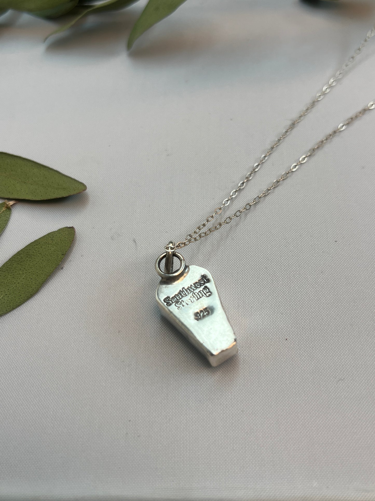 Black Onyx Coffin Cut Pendant