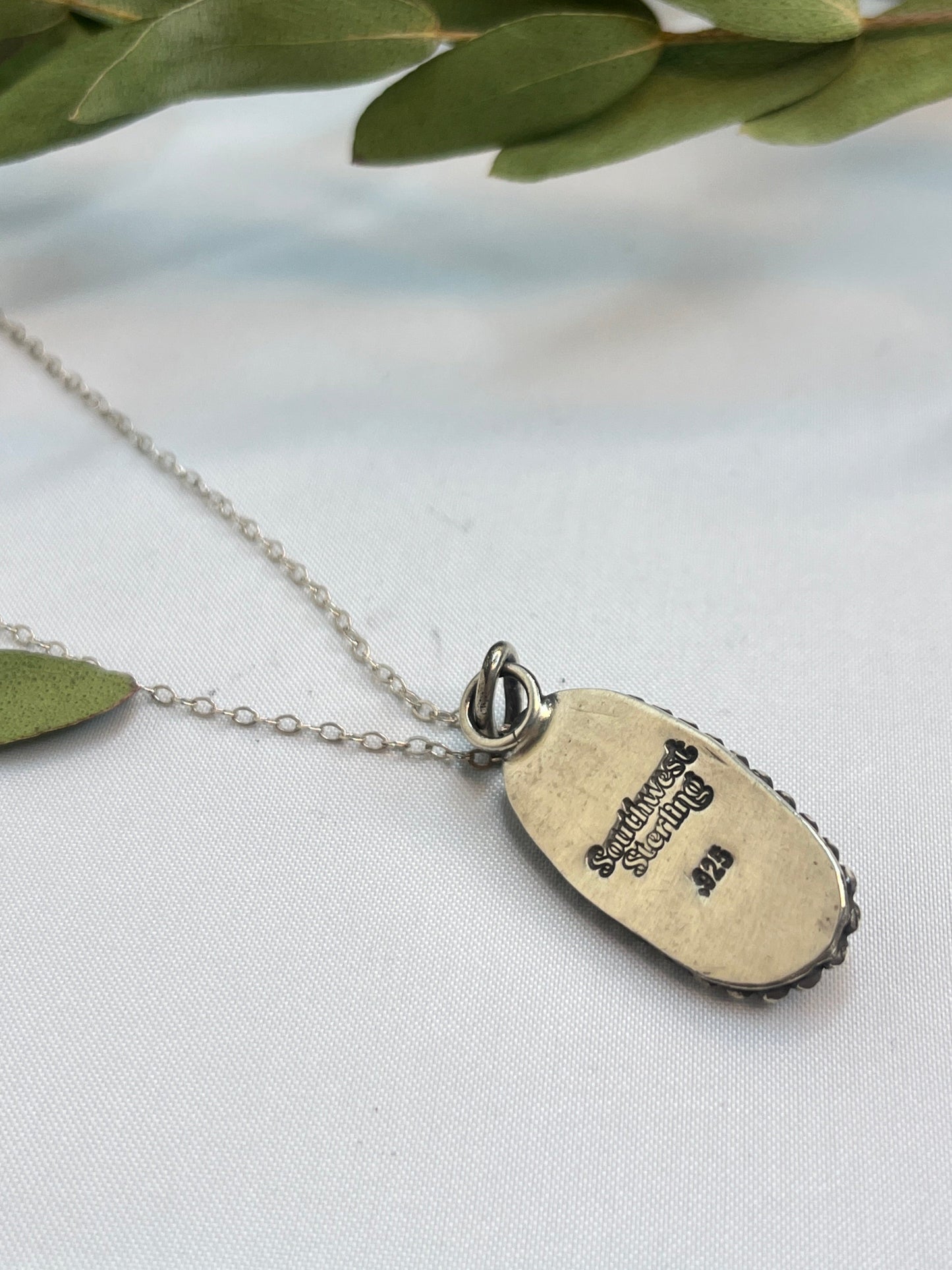 Black Onyx Long Oval Pendant