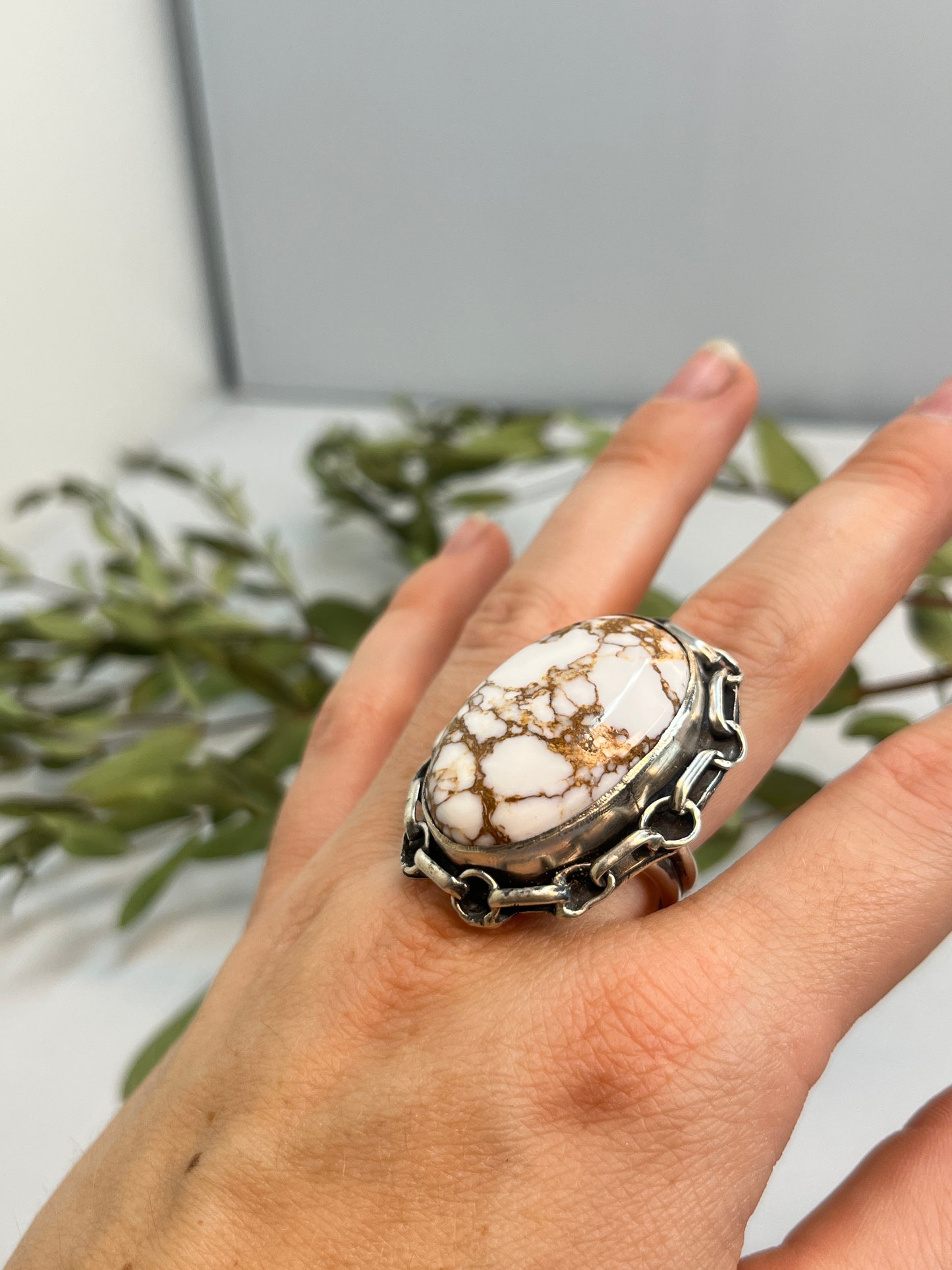 Chunky Wild Horse Chain Ring | Size 10