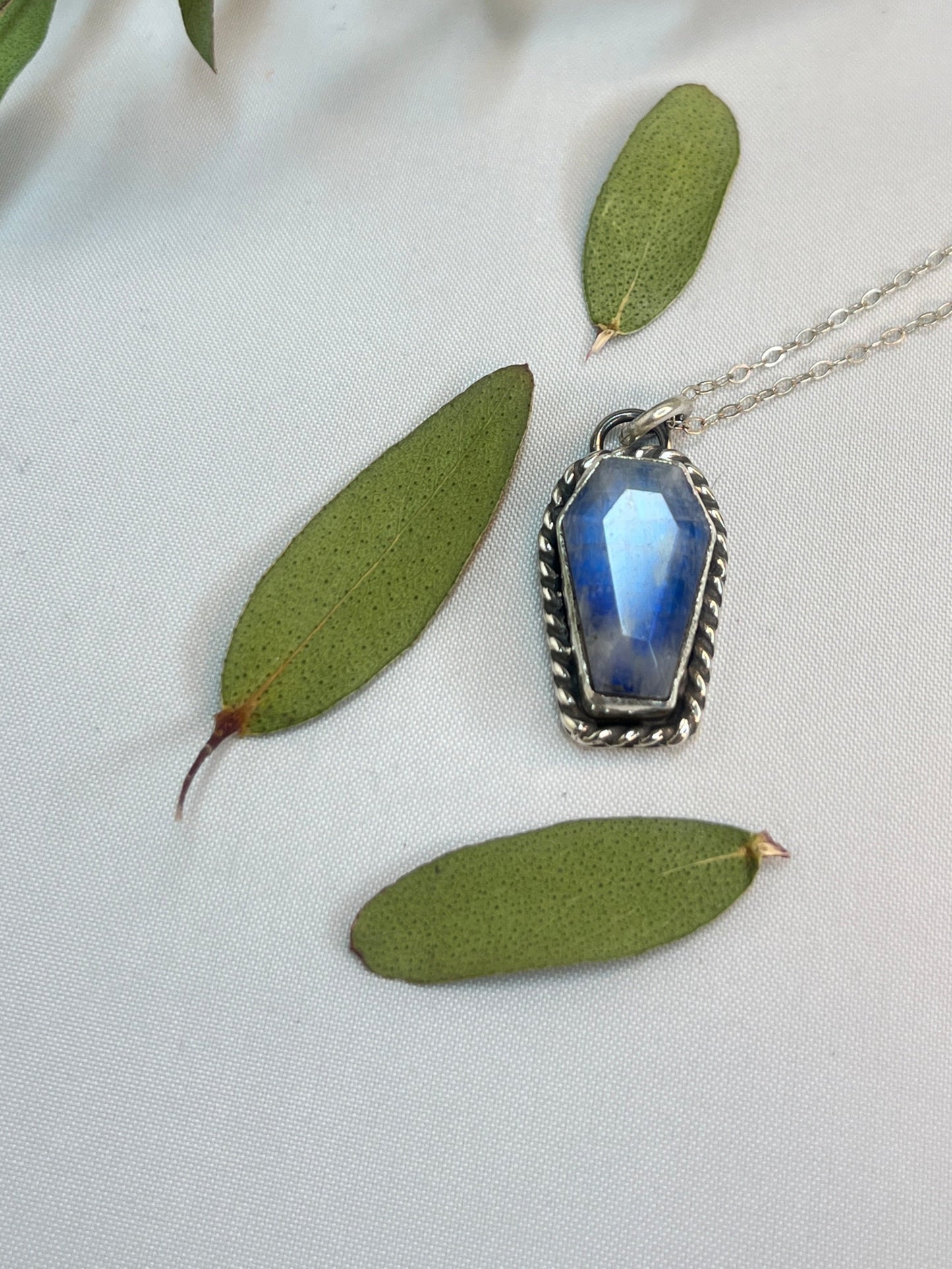 Moonstone Coffin Cut Pendant