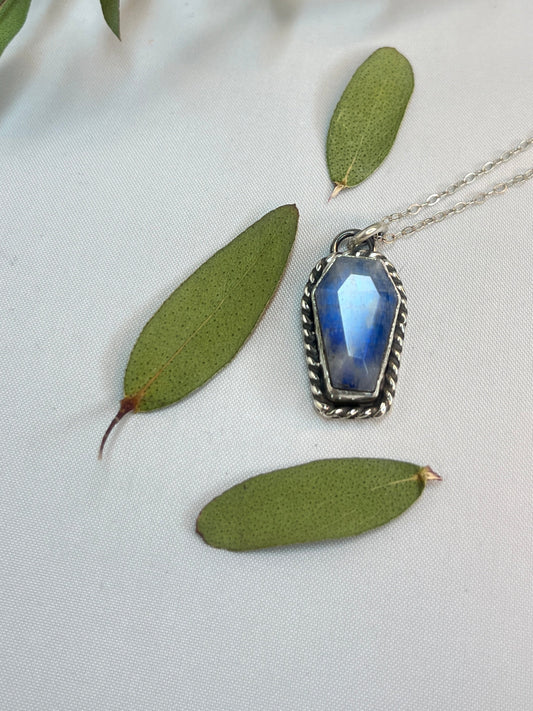 Moonstone Coffin Cut Pendant